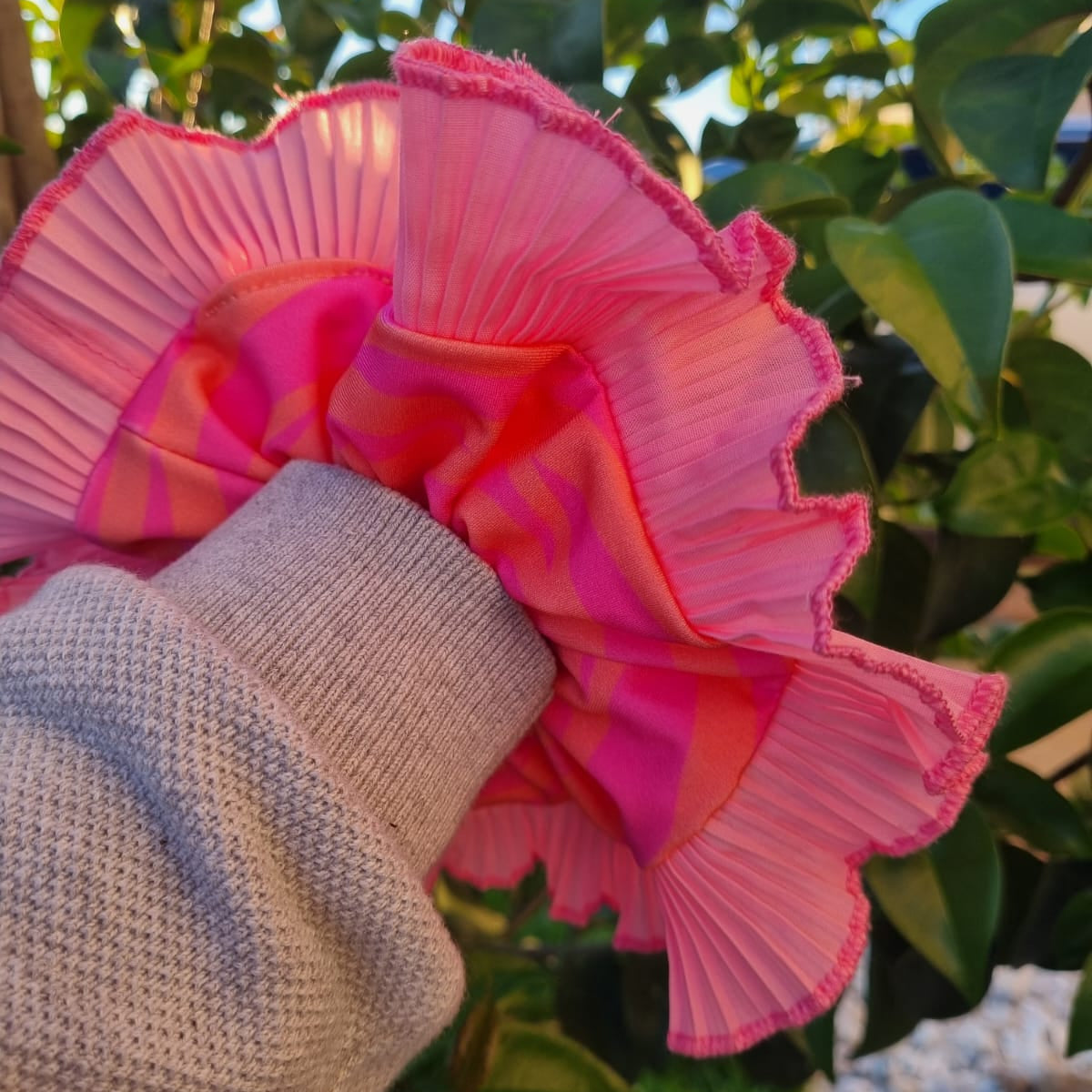 Bamba rosa con naranjo