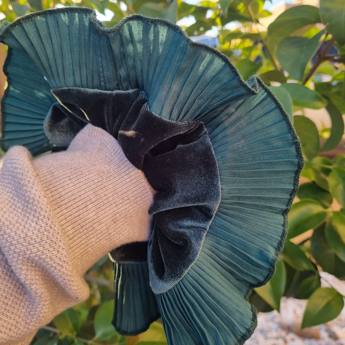 Bamba verde terciopelo