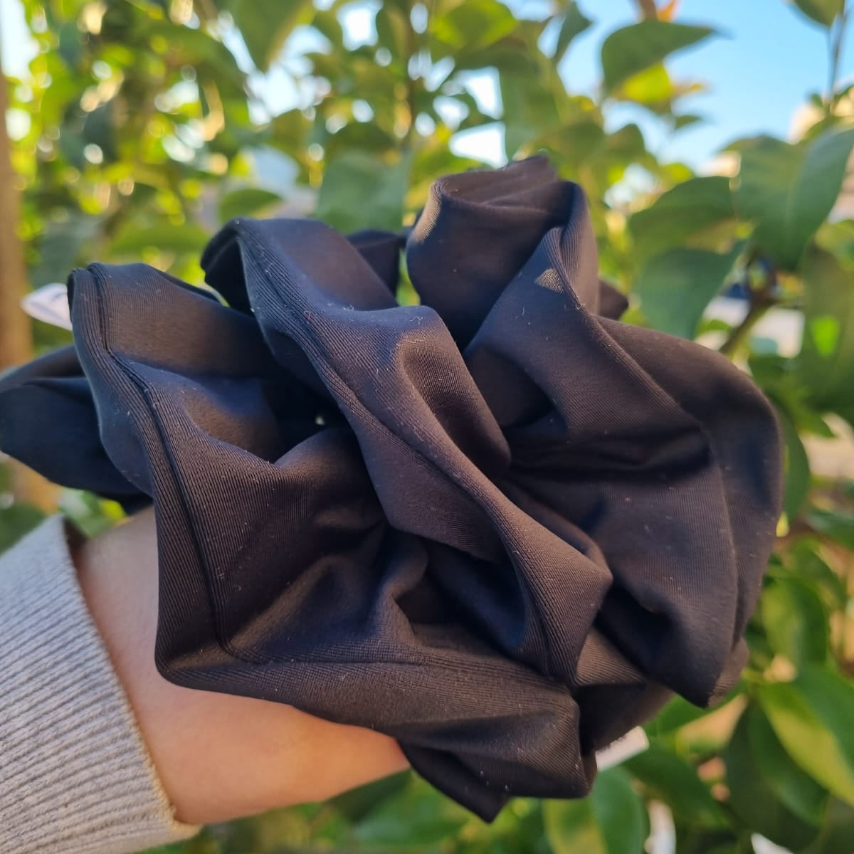 Scrunchie Negro opaco