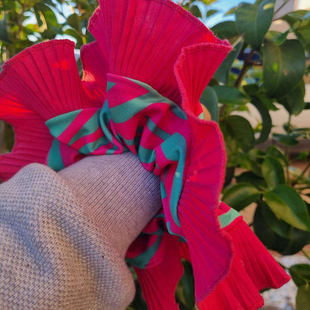 Bamba zebra fucsia con verde